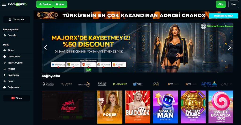 majorx mobil uygulama